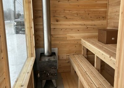 Interior of an Amish Built Sauna