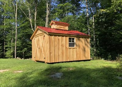 Amish built Sugar SHack with a Red Roof