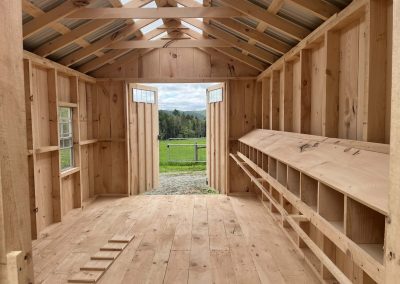 Interior of an Amish chicken coop
