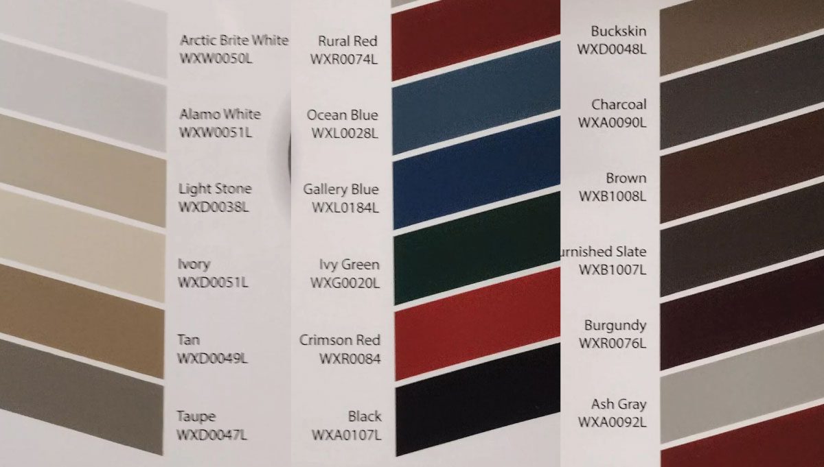 Roofing Color Swatches