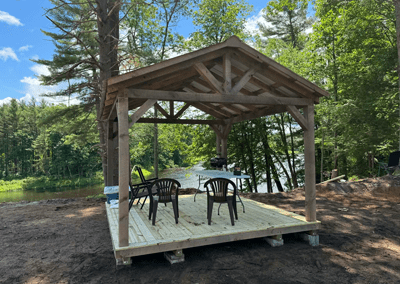 Wood Gazebo in the Woods