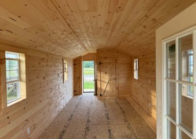 Unfinished interior of a tiny home